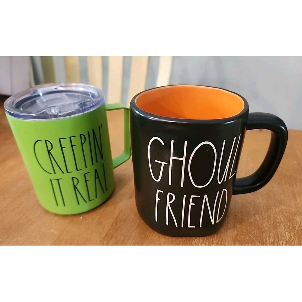 Rae Dunn (Set‎ of 2) Creepin It Real/Ghoul Friend Mugs